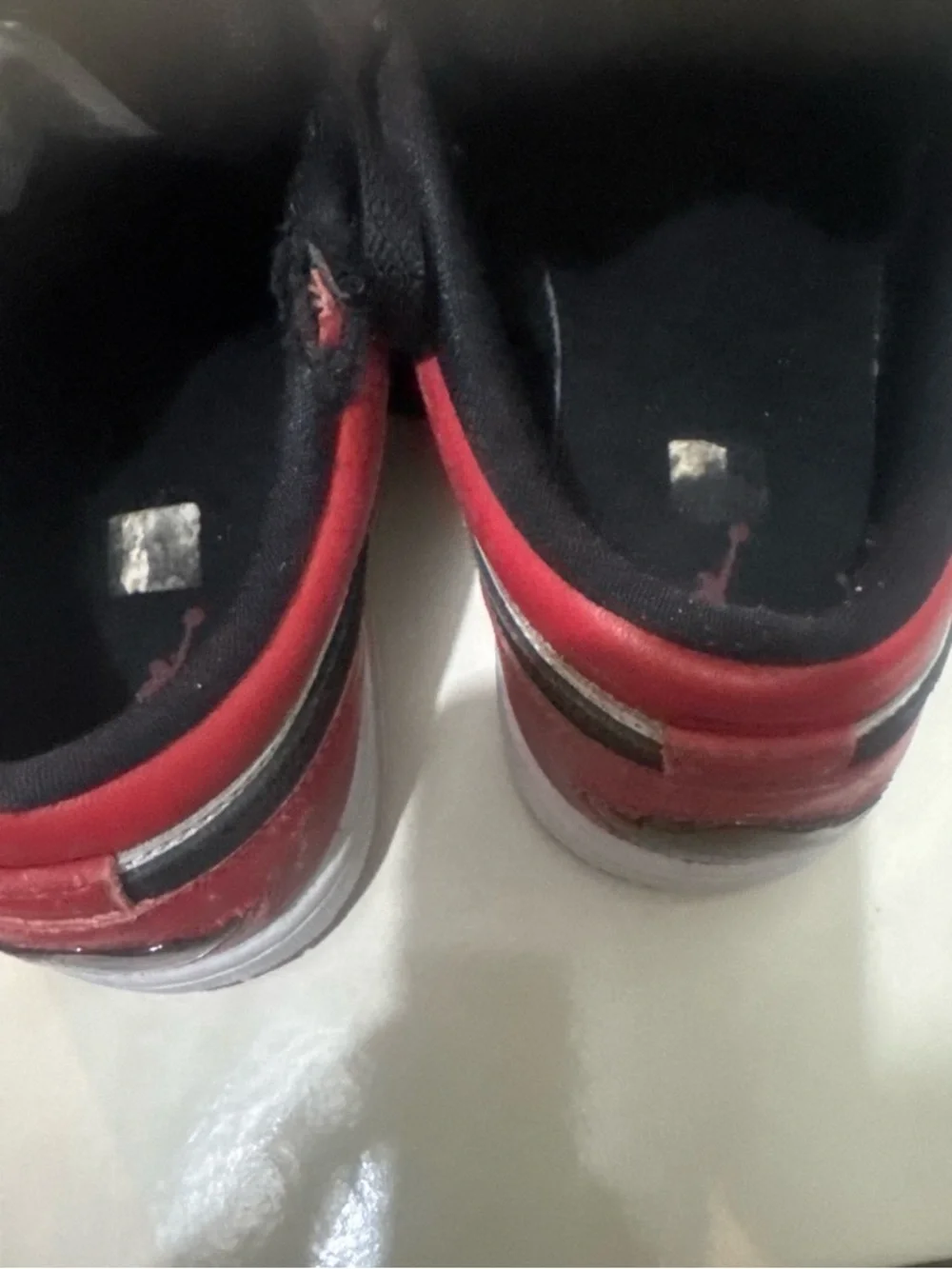 Jordan men  Black, White & Red High-Top Sneakers